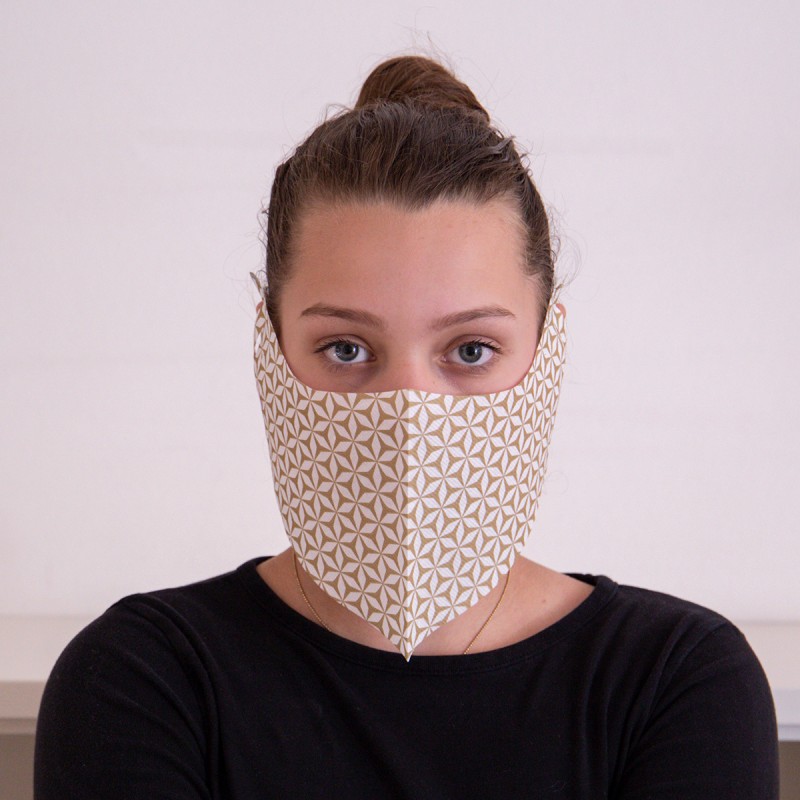Behelfs- Mund- und Nasenmaske / Alltagsmaske Hanprotec WBF-1 (Einweg), Dreams gold