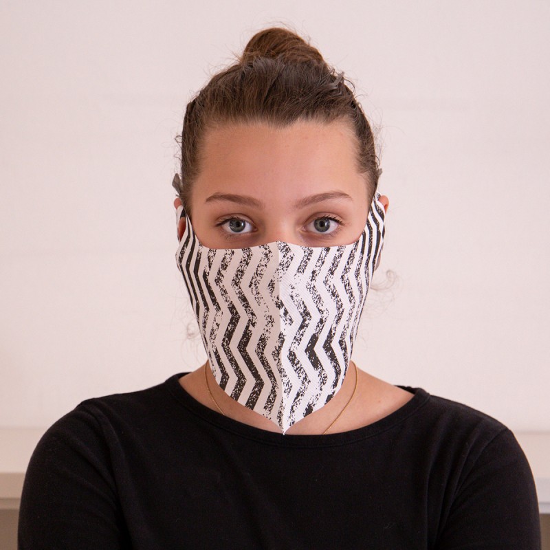 Behelfs- Mund- und Nasenmaske / Alltagsmaske Hanprotec WBF-1 (Einweg), Celebration schwarz
