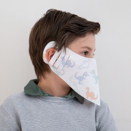 Kinder- Mund- und Nasenmaske / Kindermaske Hanprotec WB-F-Kids (Einweg), Dinos