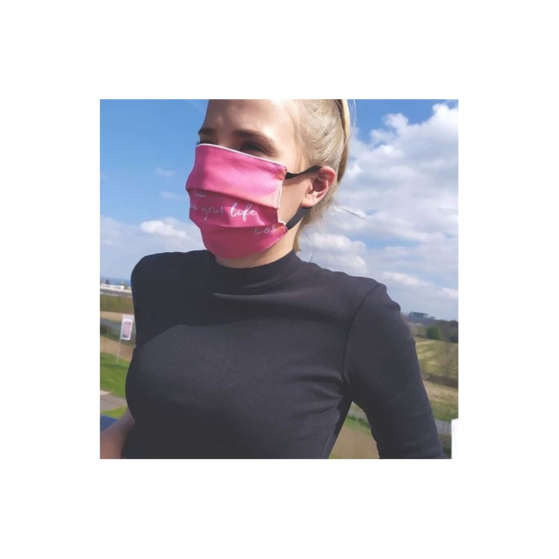 Scavy&Ray Community-Maske, Hygienemaske, Mund-und Nasenmaske Pink, "Color up your life", 100% Polyester