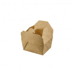 Bio Foodbox braun aus Karton, 750ml, 11,3x9x6,5cm