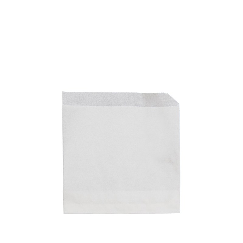 Bio Snacktasche weiß aus Pergament-Ersatz-Papier, 15x17cm